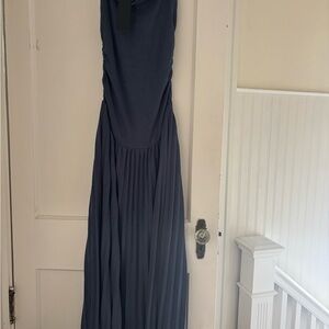 Lioness One Shoulder Navy Dress